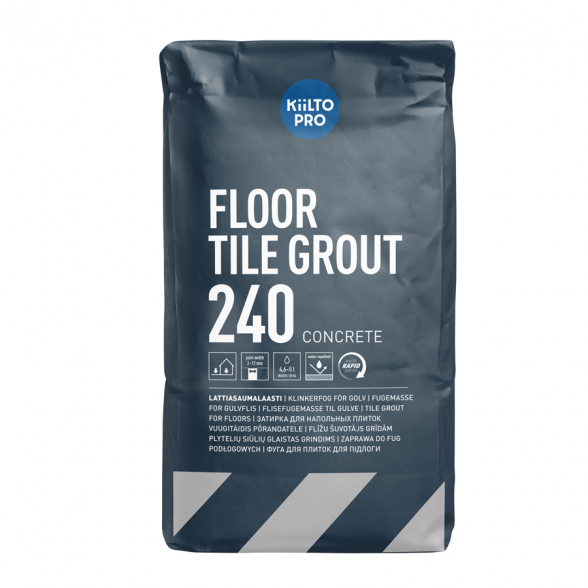 Plytelių tarpų glaistas KIILTO Floor Tile Grout 240, 20kg pilkas