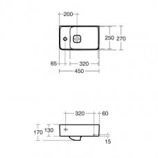 Praustuvas IDEAL STANDARD Strada II 45, su čiaupu