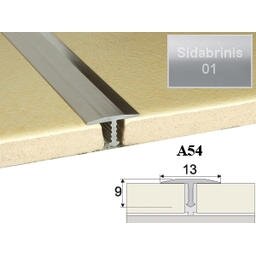 Profilis sujungimo A54 sidabrinis, 200cm 13x9mm