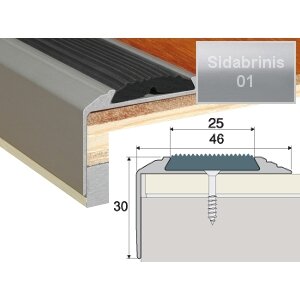 Profilis Effector A38 laiptams, su juoda guma