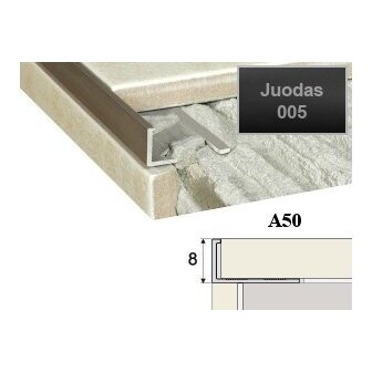 Plytelių užbaigimo profilis Effector A50-005-250, 250cm x 8mm