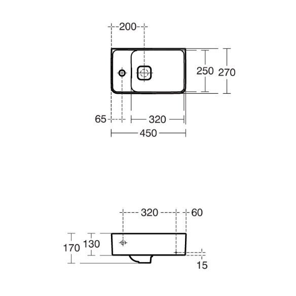 Praustuvas IDEAL STANDARD Strada II 45, su čiaupu 1