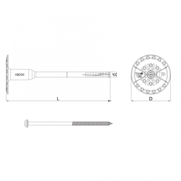 Smeigė RAWLPLUG R-TFIX-8S-155-X, 8x155mm 200vnt 1