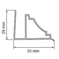 Rėmas sienai B4, 2,7m balta sp. 1