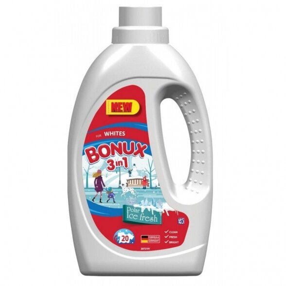 Skalbiklis BONUX White Ice Fresh, 1,1l