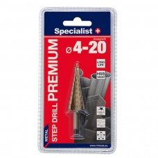 Žingsninis metalo grąžtas SPECIALIST+ Premium, 4-20mm