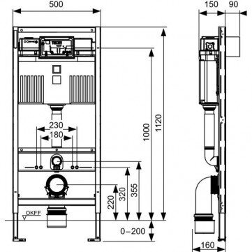 Pakabinamo klozeto rėmas TECE 9300302 1