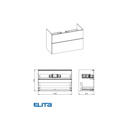 Praustuvo spintelė Elita Unit Look, 100 cm 1