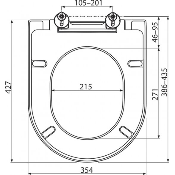 Klozeto dangtis RAVAK Uni Chrome 02A, balta sp. 1