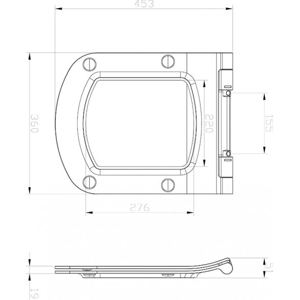 WC unitazo sėdynė Classic SlimWC unitazo sėdynė Classic Slim